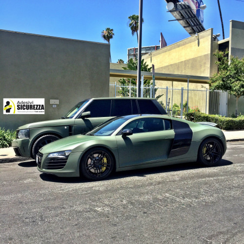 Pellicola adesiva verde militare car wrapping tuning