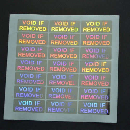 84 étiquettes adhésives sceaux hologrammes de sécurité 20x50mm