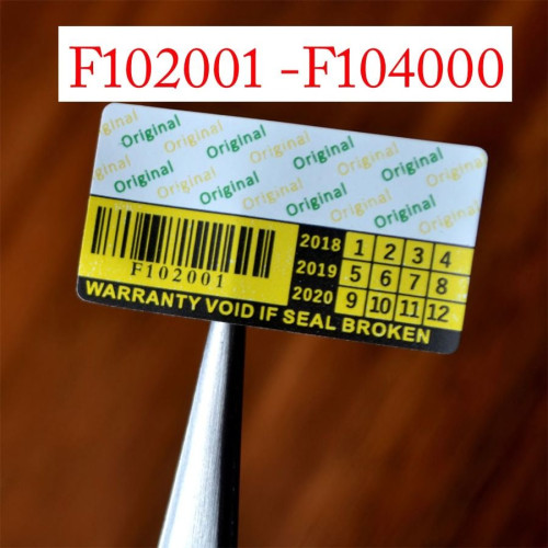 100 étiquettes adhésives garantissent le sceau avec numéro de