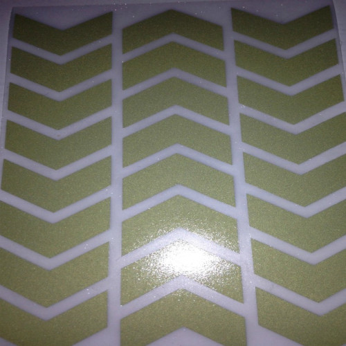 24 Chevron riflettenti termosaldabili applicabili su tessuti
