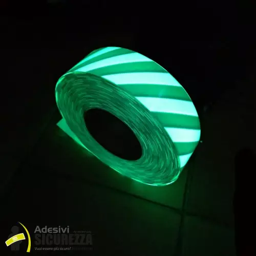 50mm luminescent signaling tape with green stripe Best Price