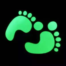 4 Photoluminescent sticky little toes that glows in the dark 2