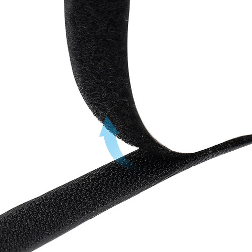 Klebebandstreifen aus Klett weiß oder schwarz 25mm x 5 Meter