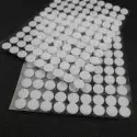 1000 tondini Velcro adesivo bianco (500 coppie) diametro 10 mm