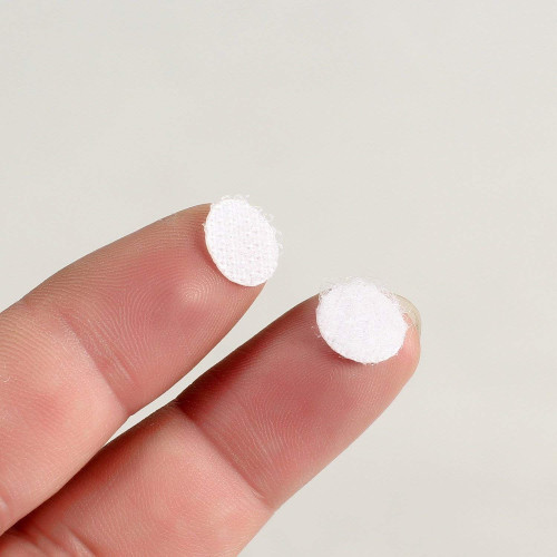 1000 varillas de velcro adhesivo blanco (500 pares) diámetro 10