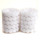 1000 rods Velcro adhesive white (500 pairs) diameter 10 mm, 1