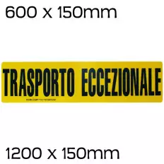 Pannello di pericolo per trasporto carichi pesanti "TRASPORTO