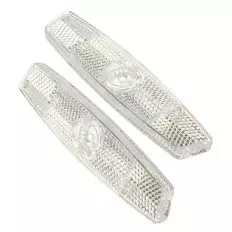 Reflektorsatz Rückstrahler für Fahrradspeichen in orange / weiß 2