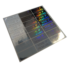 84 étiquettes adhésives sceaux hologrammes de sécurité 20x50mm