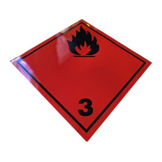 Etiquette autocollante ou support en aluminium ADR classe 3 2