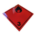 Self-adhesive label or aluminum support ADR class 3 "Flammable