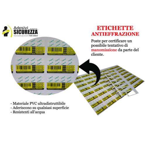 100 Aufkleber garantieren ein Siegel mit Seriennummer, Monat