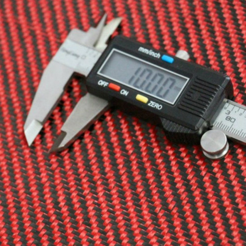 Tecido híbrido em fibra de carbono real e aramida 190 g / m² 3k