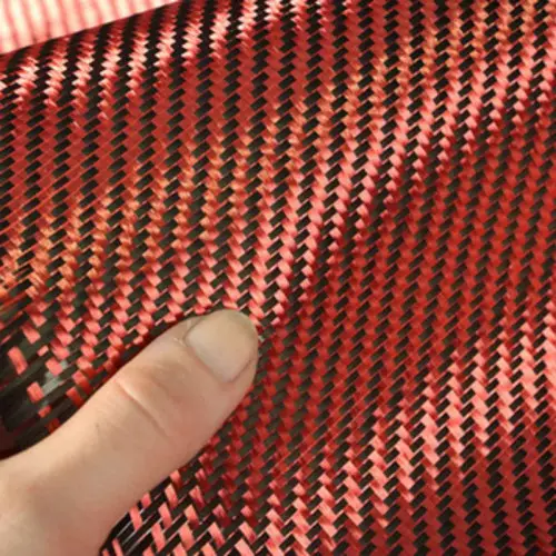 Tecido híbrido em fibra de carbono real e aramida 190 g / m² 3k