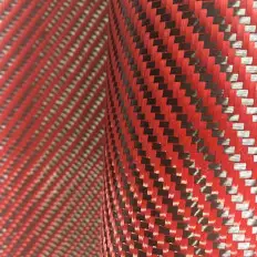 Tejido híbrido en fibra de carbono real y aramida 190 g / m² 3k