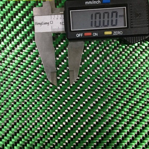 Tecido híbrido em fibra de carbono real e aramida 190 g / m² 3k