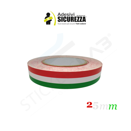 Italian flag vinyl adhesive band for car and motorbike in 5