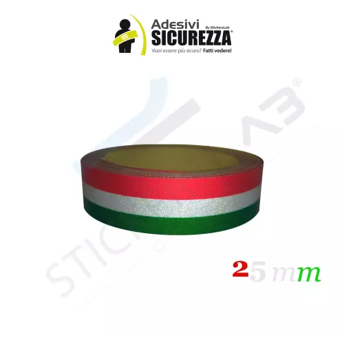 Reflective Italian flag vinyl adhesive band for car and