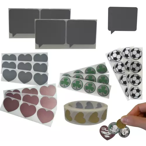 Label Scratch off modello gratta e vinci adesivi speciali da