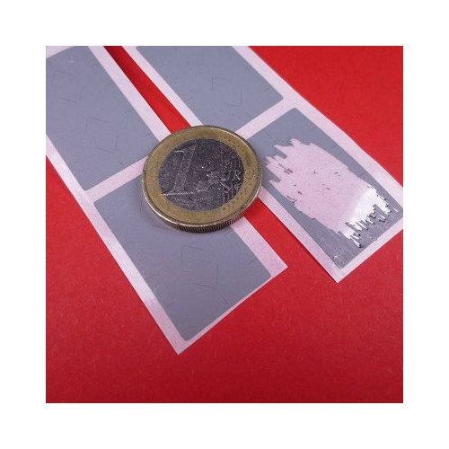 Label Scratch off / scratch and silver color on pvc rectangular