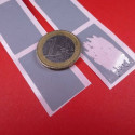 Label Scratch off / scratch and silver color on pvc rectangular