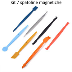 Kit avec des spatules micro pour l'application de film d'emballage de voiture pour les fissures et les zones difficiles 2