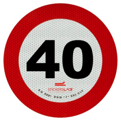 Adhesivo límite de velocidad reflectante 3M homologado clase 2