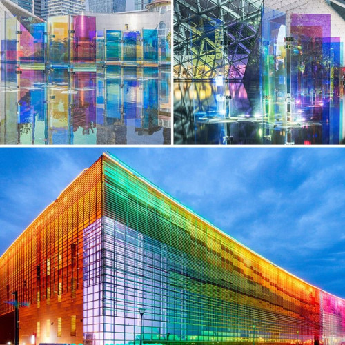 Película adhesiva transparente dicroica dicroica arco iris para