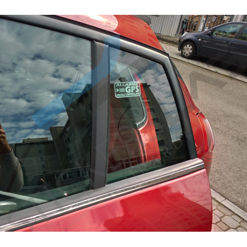 Autocolantes de advertência GPS e antirroubo para carro