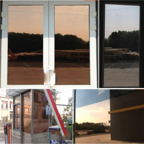 Spiegeleffektfolie für Fenster und Scheiben in silber / bronze