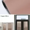 Mirror effect film for windows and windows in silver / bronze
