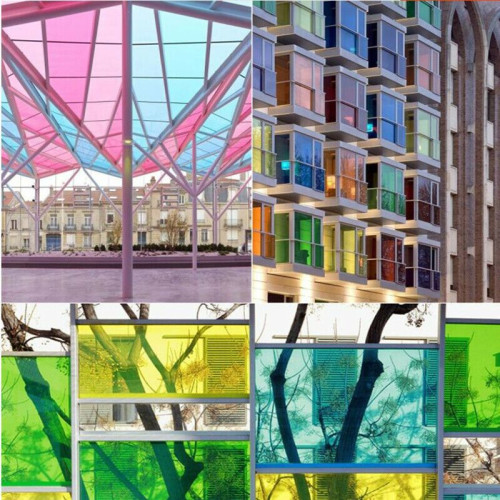 Film transparent coloré adhésif pour fenêtres en 8 couleurs
