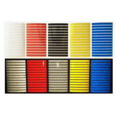 Strisce adesive realizzate con materiale rifrangente scotchlite
