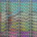 112 Adhesive and security hologram seals with double writing
