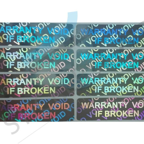 112 Adhesive and security hologram seals with double writing