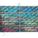 112 Adhesive and security hologram seals with double writing