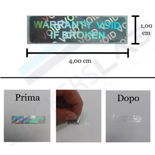 112 Selos de holograma adesivo e segurança com escrita dupla