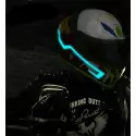 Adhesive LED kit for motorcycle helmet in "TRON" style with 6