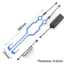 Kit LED adhesivo para casco de motocicleta estilo "TRON" con 6 2
