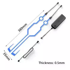 Kit led adesivo per casco da motociclista in stile "TRON" a 6 2