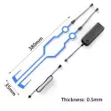 Adhesive LED kit for motorcycle helmet in "TRON" style with 6