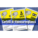 N ° 2 Placas adesivas "ÁREA DE VIGILÂNCIA DE VÍDEO" Atualizado