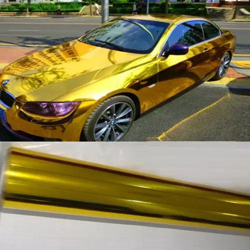 Chrome Mirror Gold Car Wrap decorative vynil film Best Price