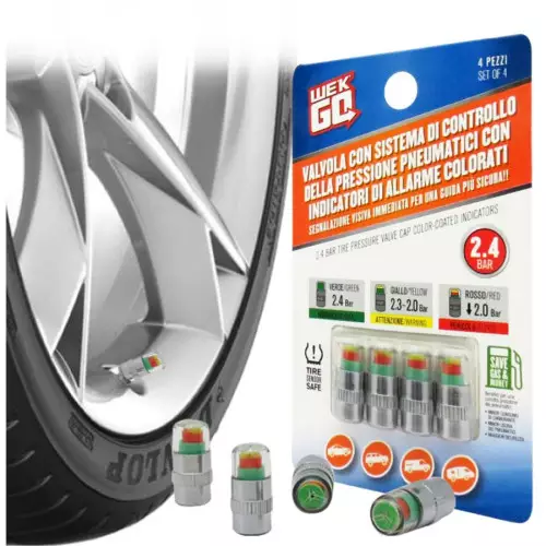 Capsules avec indicateur de pression pour le pneu de votre