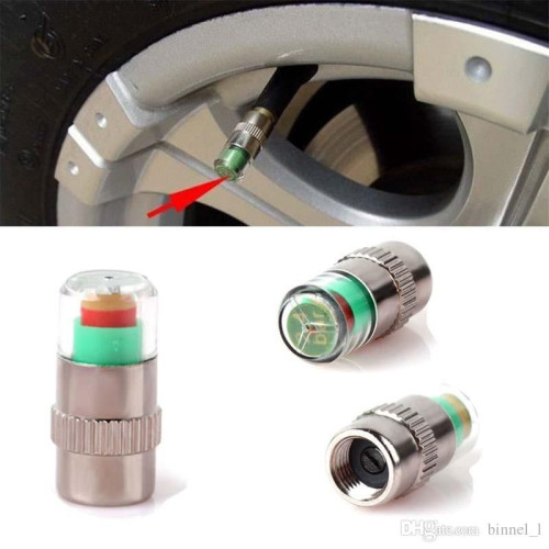 Tampas com indicador de pressão para o pneu do seu carro com