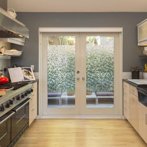 Película privacidad efecto mosaico para ventanas vidrios