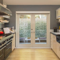 Privacy film mosaic effect for windows self-adhesive glass