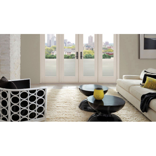 Privacy film mosaic effect for windows self-adhesive glass