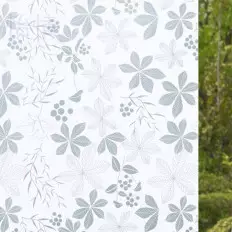 Sichtschutzfolie Blumeneffekt für Fenster selbstklebendes Glas
