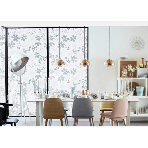 Film intimité effet fleurs pour fenêtres vitres autocollantes